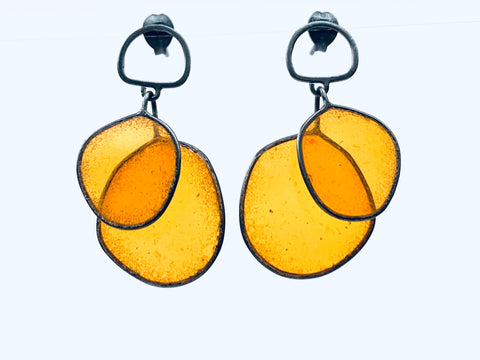 Double Edge Drops Burnt Orange