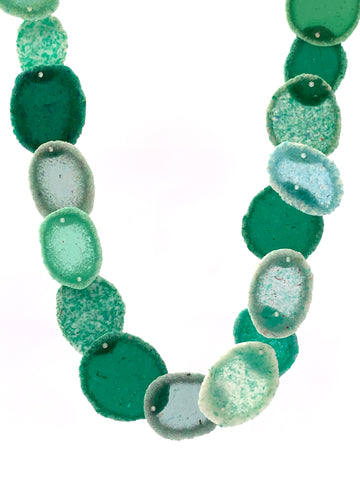 Layered Dust Necklace Green