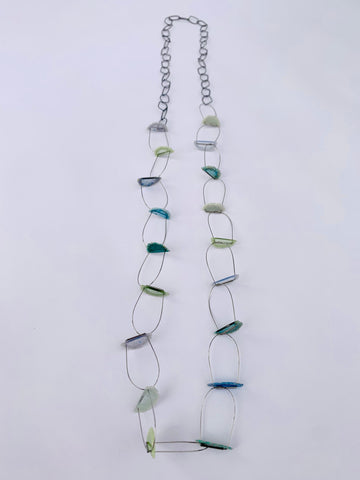 Long Dust Necklace - Blue/Green